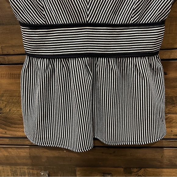 Monteau Navy and White striped blouse - Picture 6 of 6